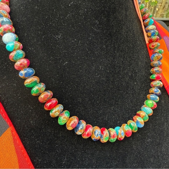 Boho Jade Quartz Stone Gemstone Necklace with Toggle Clasp - Picture 13 of 13